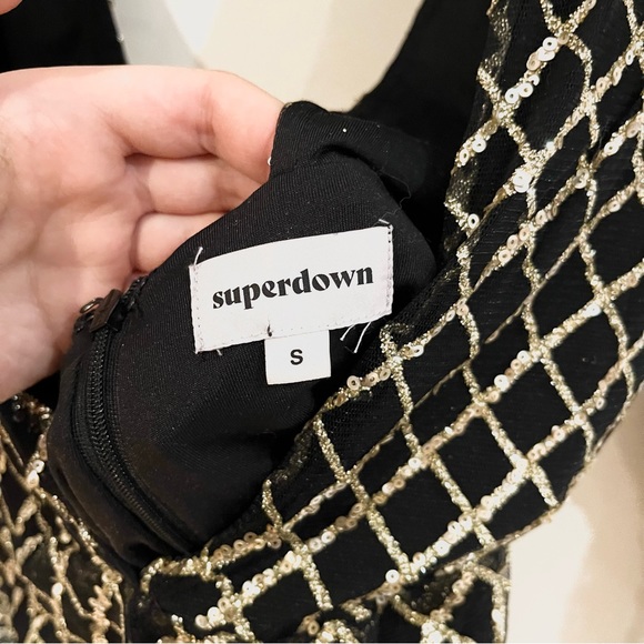 Superdown, black and gold romper - Picture 2 of 7